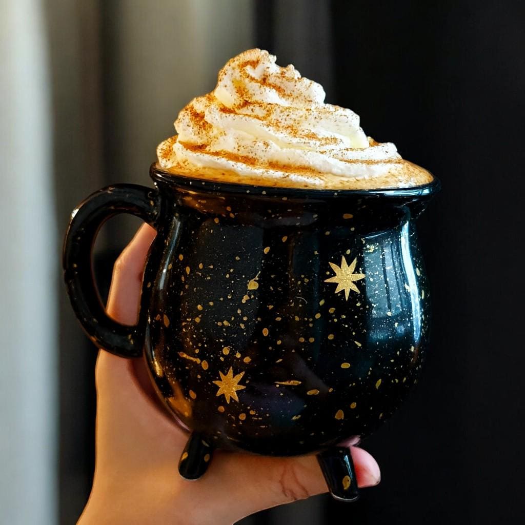 Black Cauldron Gold Galaxy Mug